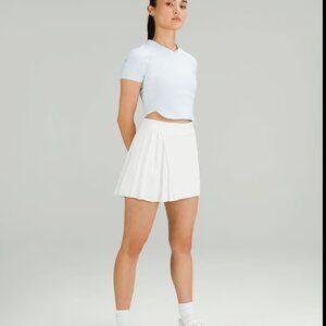 Lululemon Asymmetrical Pleated Tennis Skirt White Size 10